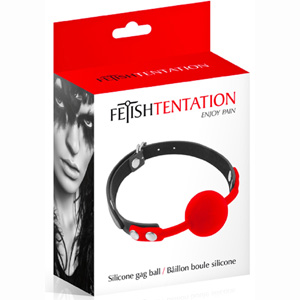 Baillon boule silicone rouge