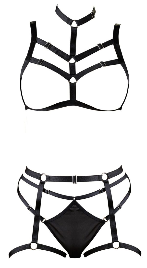 Soutien-gorge harnais et string porte-jarretelles – Image 3