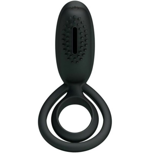 Cockring vibrant en silicone avec stimulateur clitoridien – Image 5