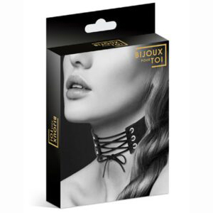 Collier cuir noir SM